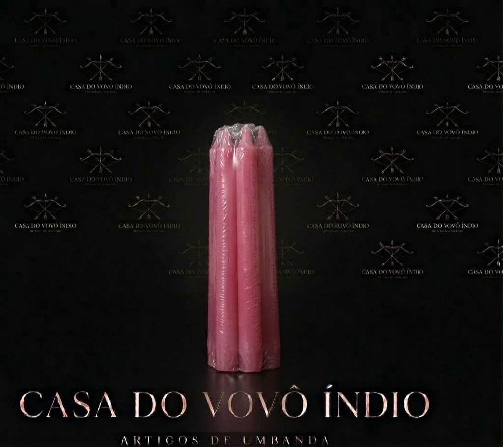 Vela palito (nº07) rosa claro