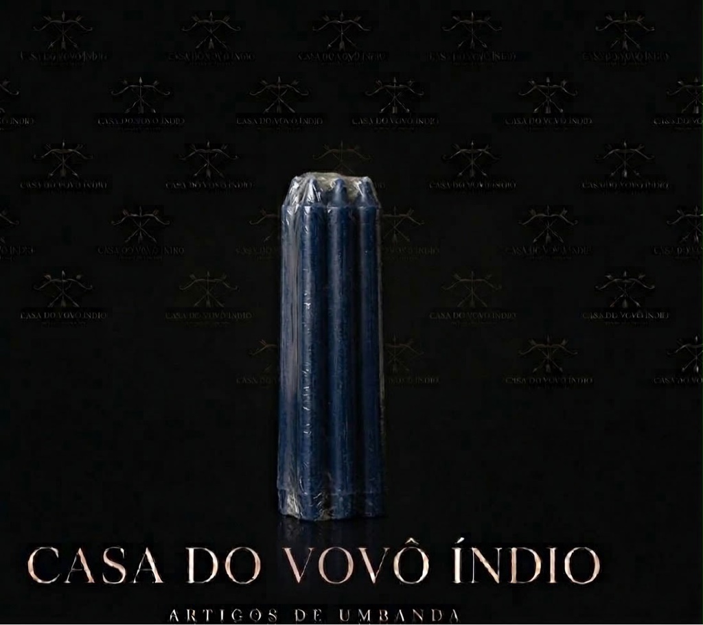 Vela palito (nº07) azul escuro