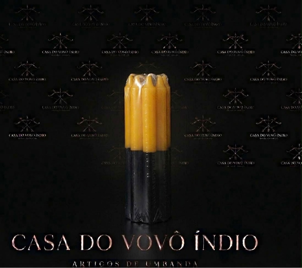 Vela palito (nº07) amarela e preta
