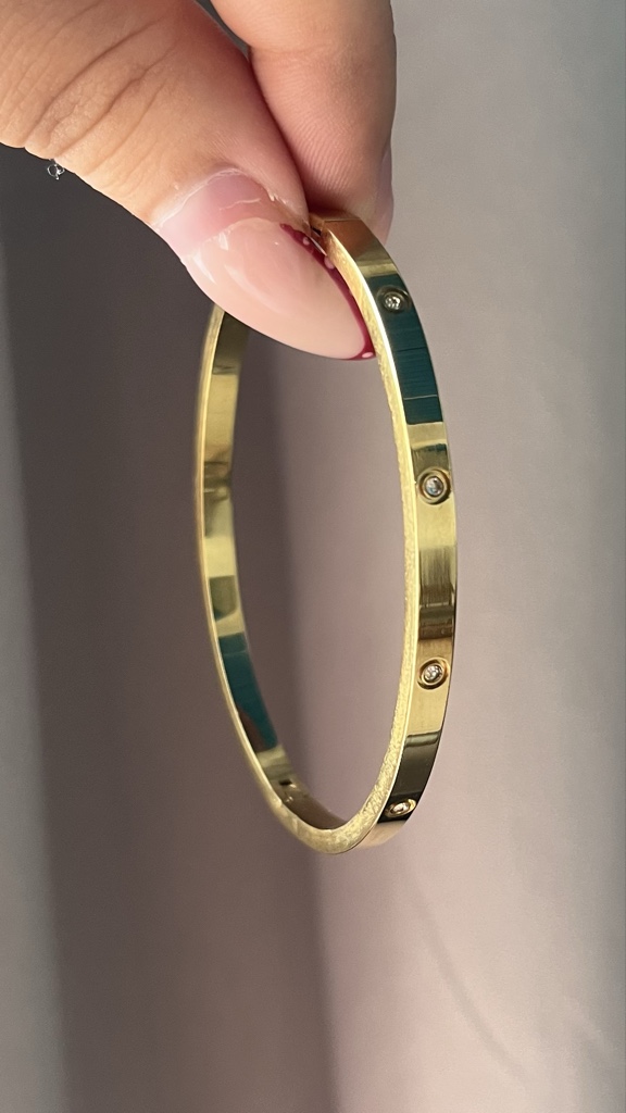 Brazalete brillantes delgado