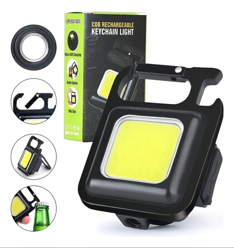 Mini Linterna Llavero Cob Potente Recargable Luz Blanco Frio