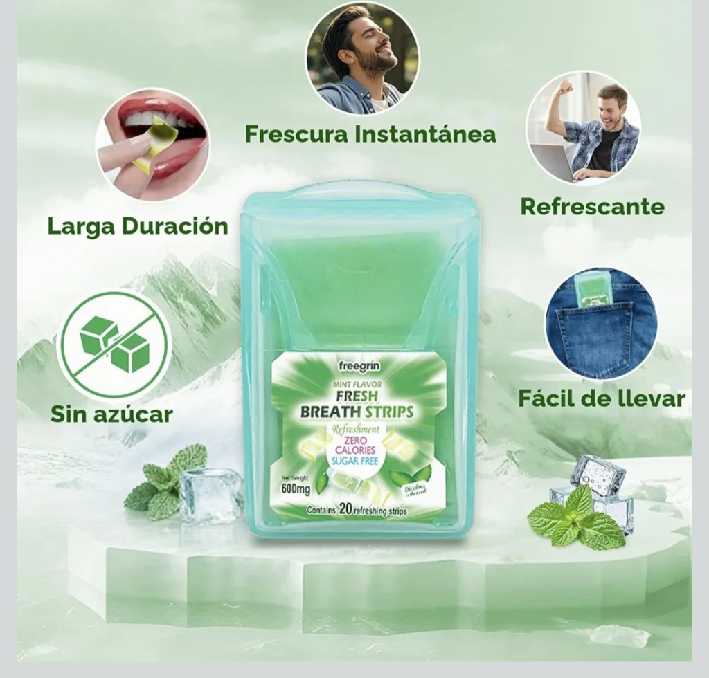 Láminas fresco breath strips sin azucar
