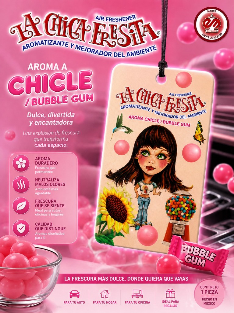 CHICA FRESITA AROMA ACHICLE