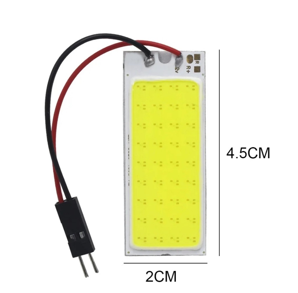 LUZ LED COB 36 CHIP  12V UNIVERSAL MEDIANO