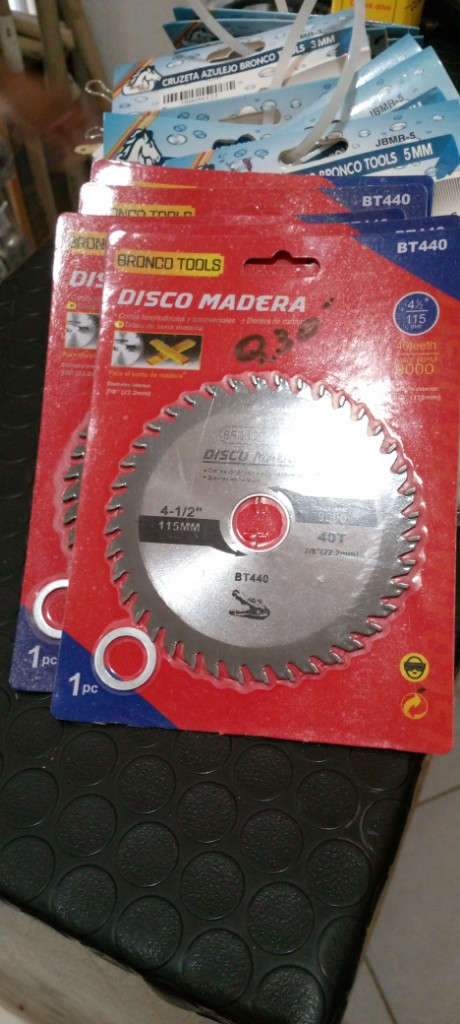 DISCO CORTE MADERA 40 DIENTES 4-1/2"