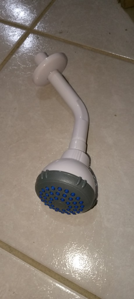 REGADERA PLASTICA REDONDA 2-1/2' GRISBLANCA, FOSET BASIC