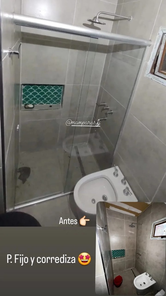 Mampara corrediza 2 hojas