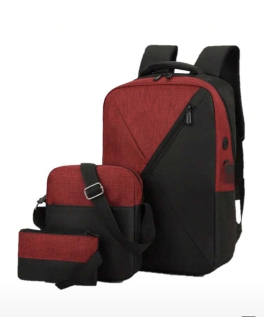 MOCHILA SET 3 PIEZAS ROJO