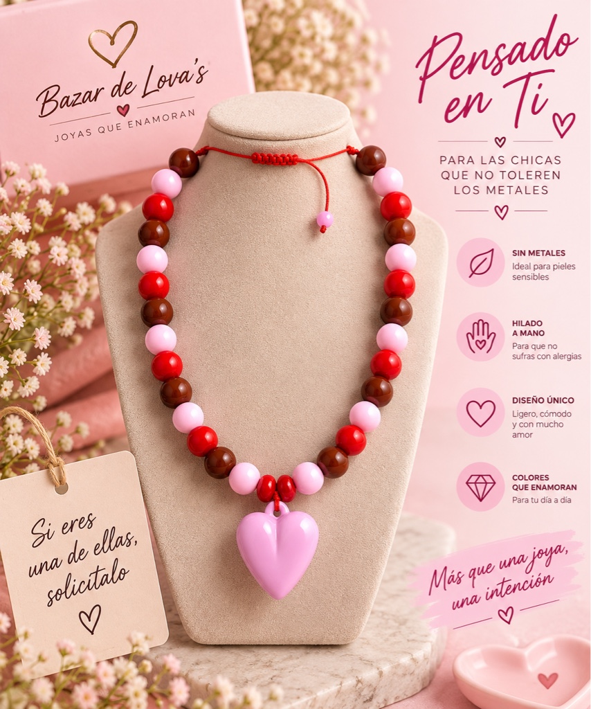 Collar amor Rosa
