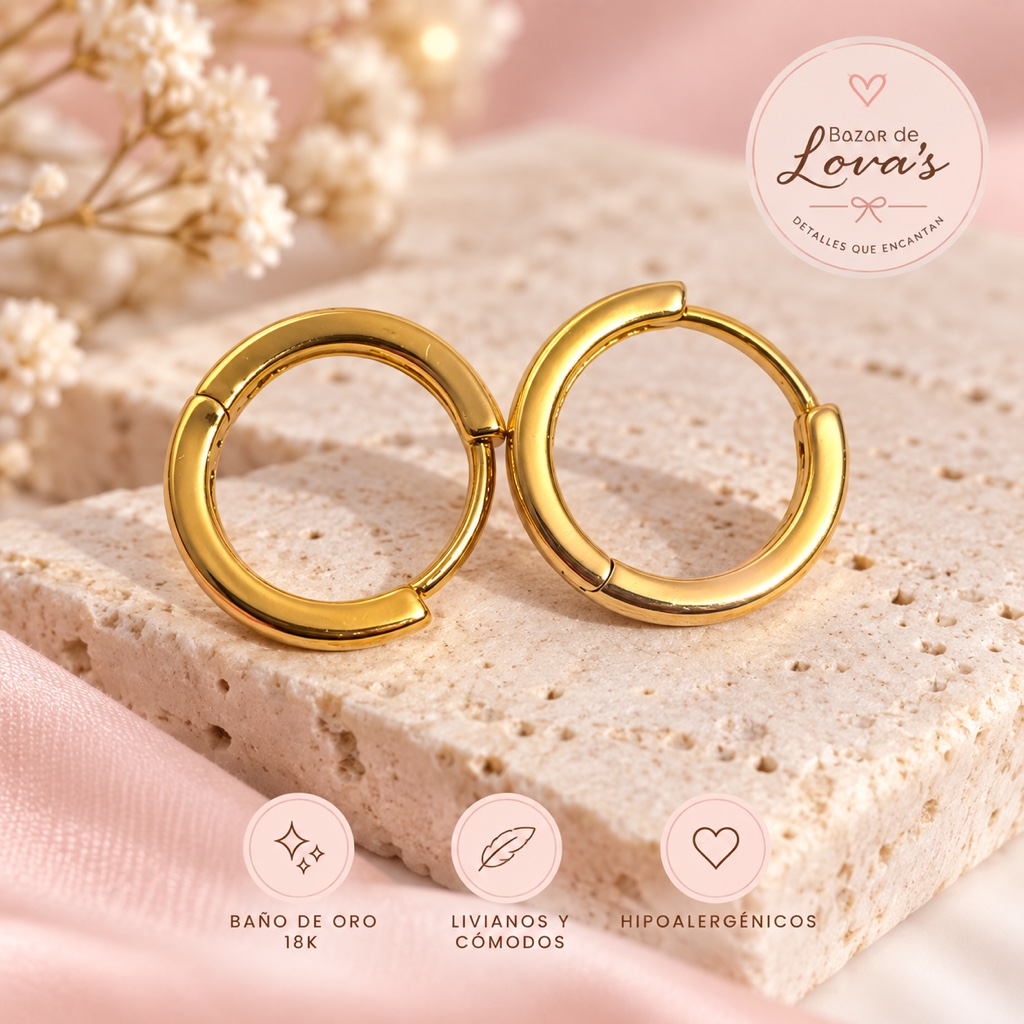 Argollas Baño de Oro