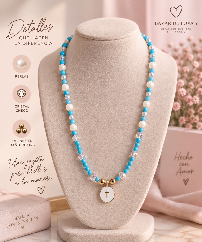 Collar Cruz Celeste