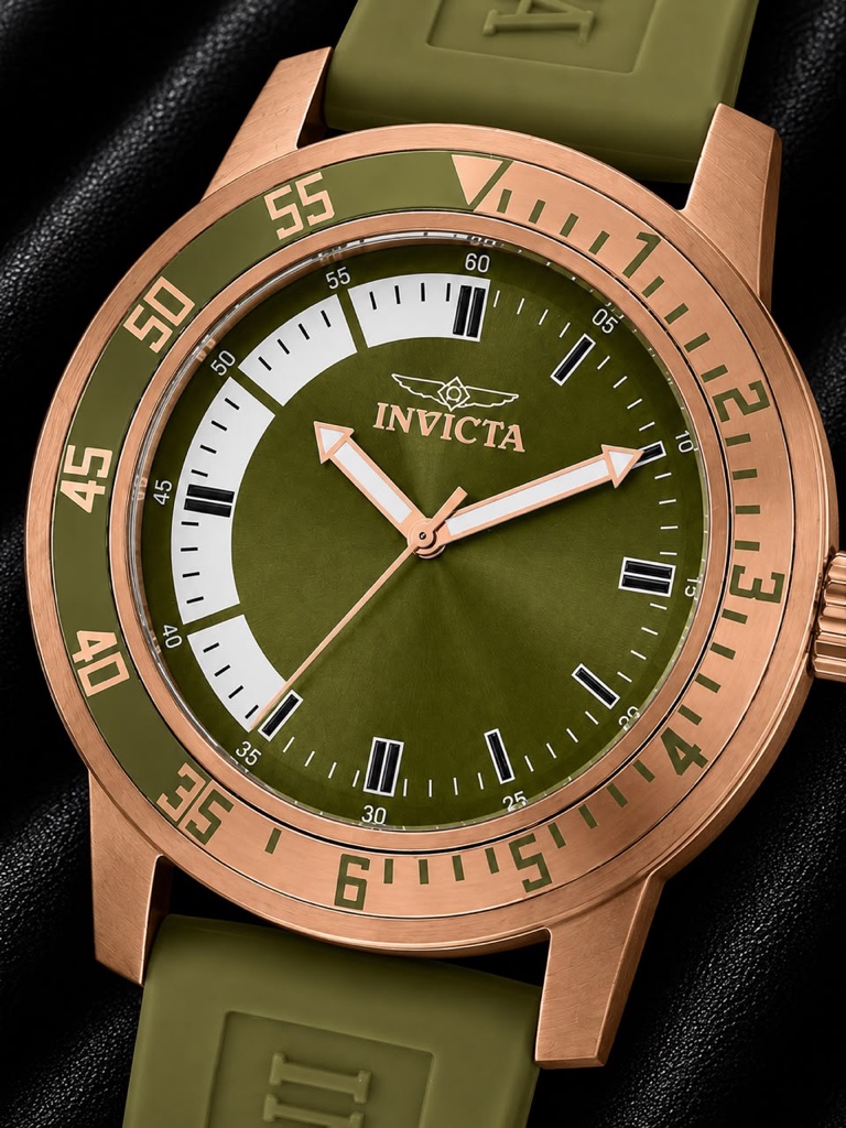 INVICTA Specialty Compass 35685 – Rose Gold & Olive Green