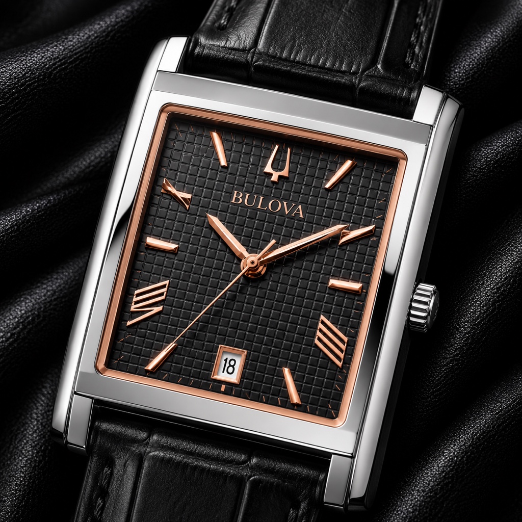 BULOVA Sutton Rectangular 96B443 – Gray & Rose Gold