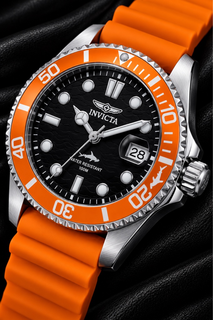 INVICTA Pro Diver Shark 47162 – Orange & Black