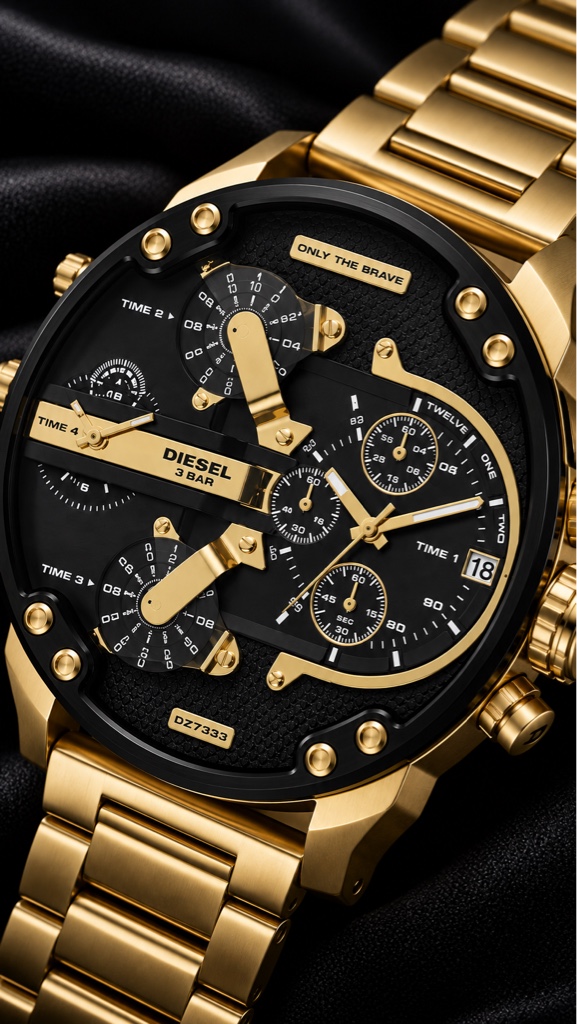 DIESEL Mr. Daddy 2.0 DZ7333 – Gold & Black