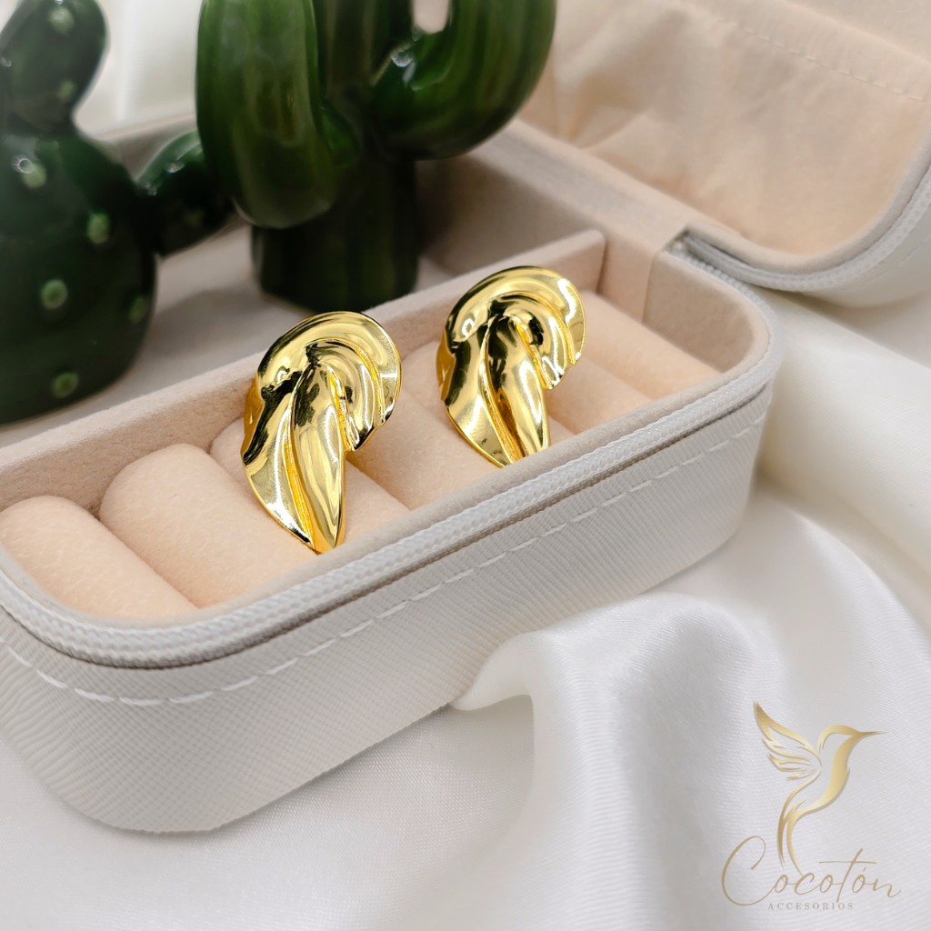 Aretes hoja