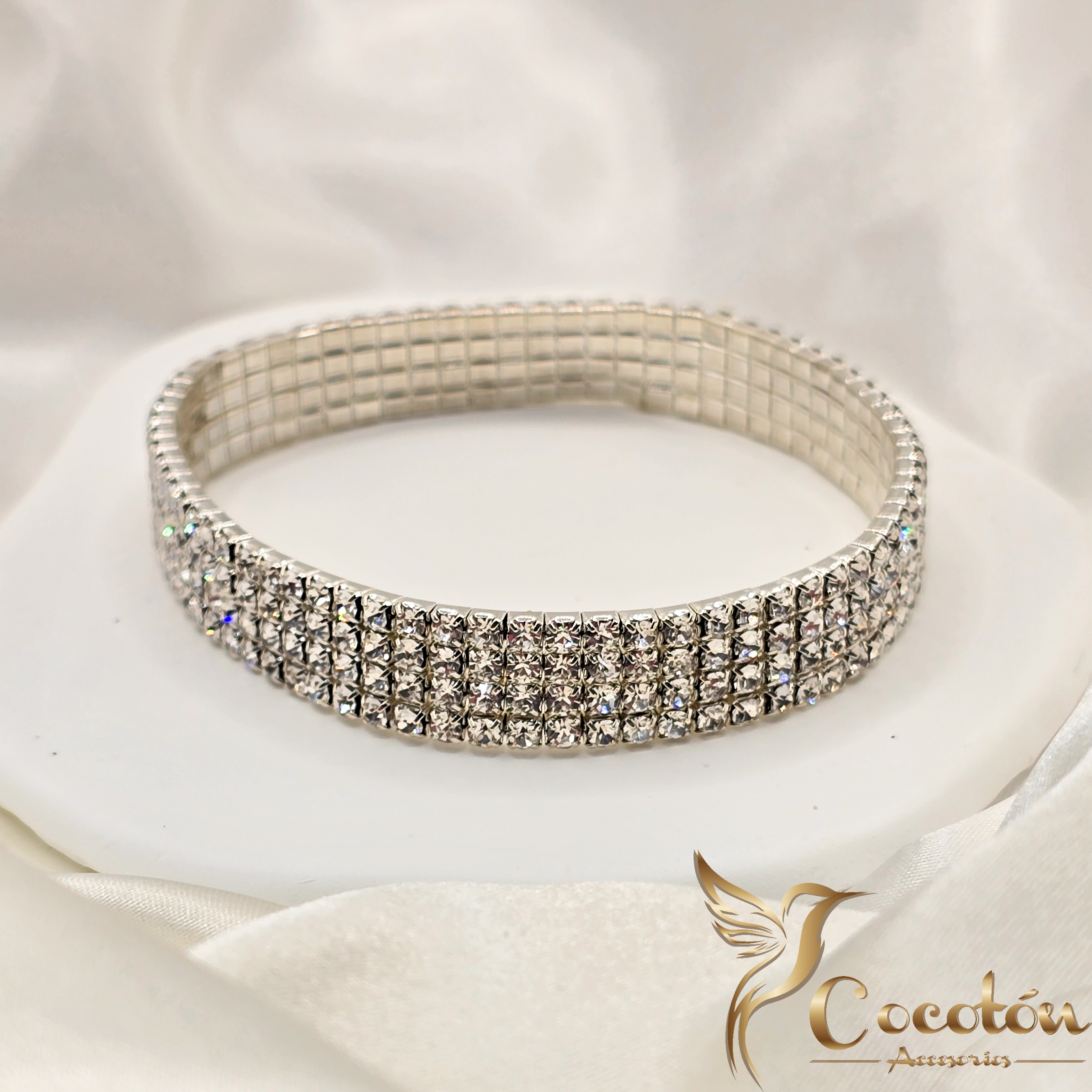 Pulsera brillante tipo strass