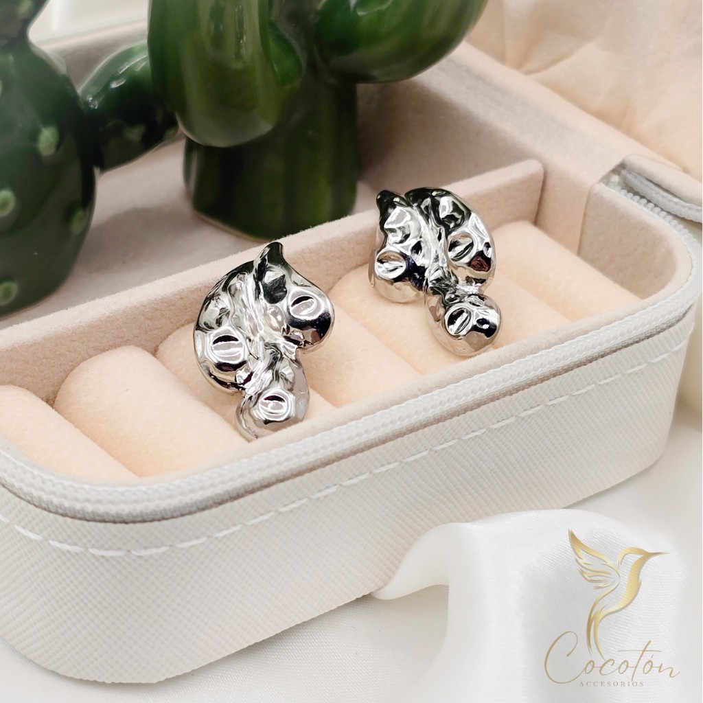Aretes de gota plata