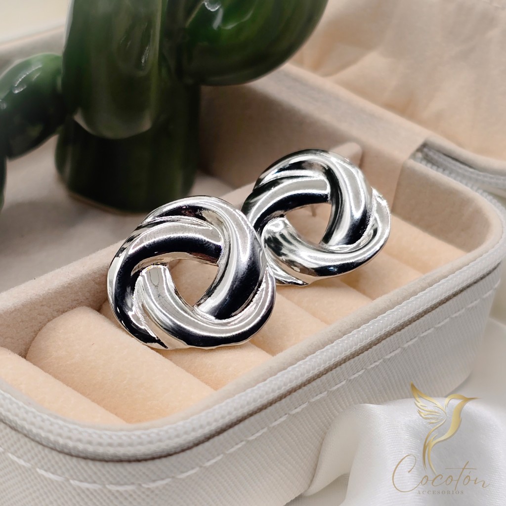 Aretes redondos plata