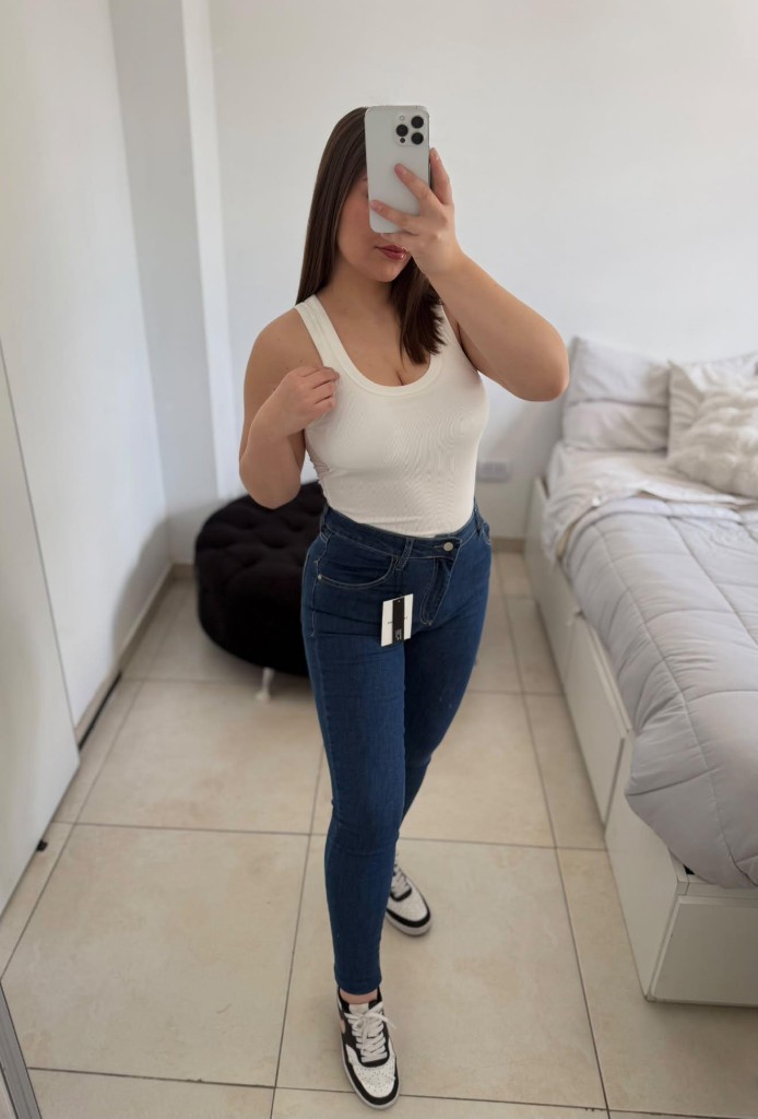 Jeans chupin azul