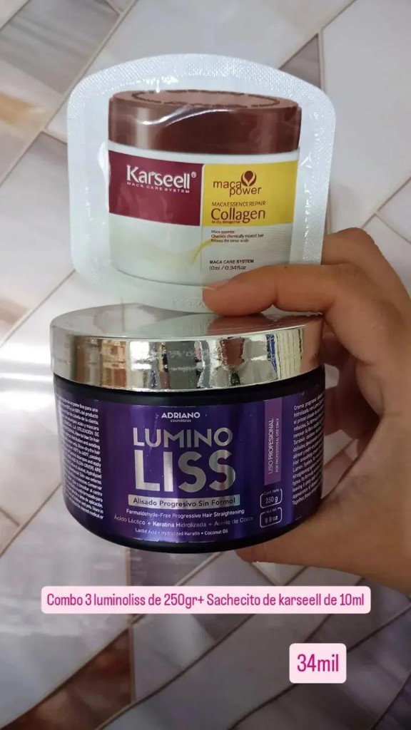 Combo 3: luminoliss de 250ml+ karseell de 10ml( Sachecitos)