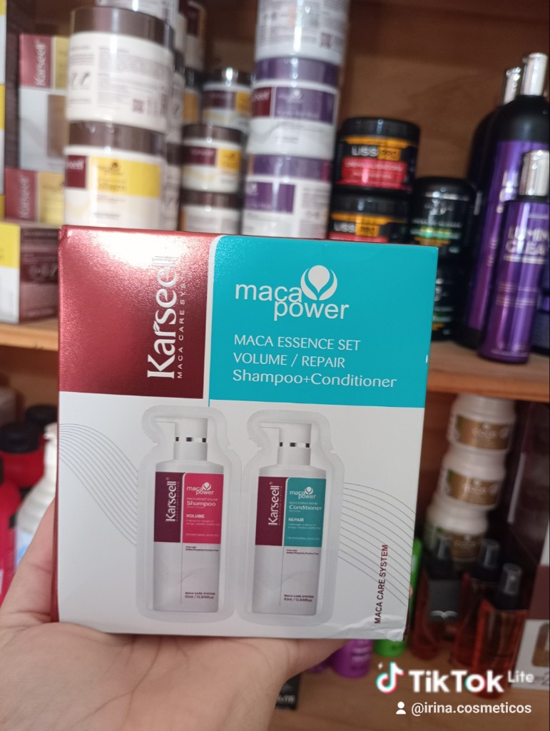 Caja de 24 sobres de shampoo + acondicionador de Karseell