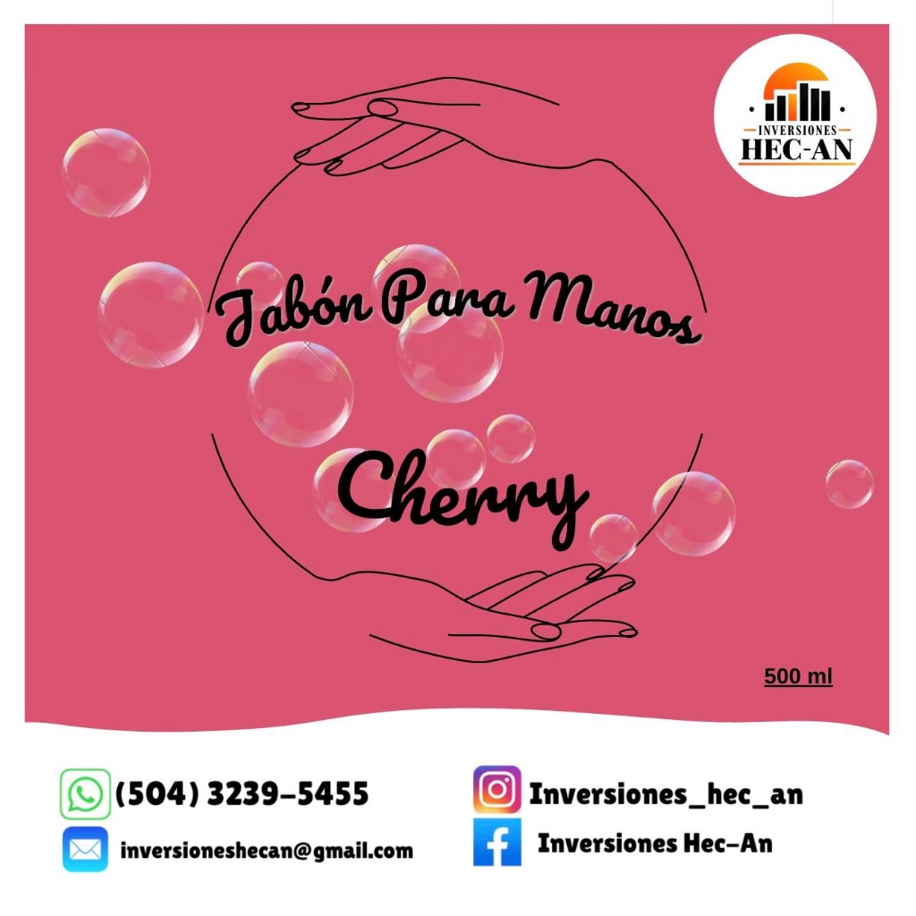 Jabón líquido para manos Cherry 500ml