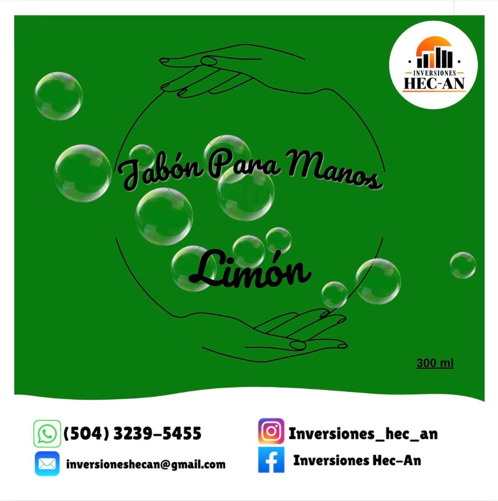Jabón líquido para manos Limón 300ml