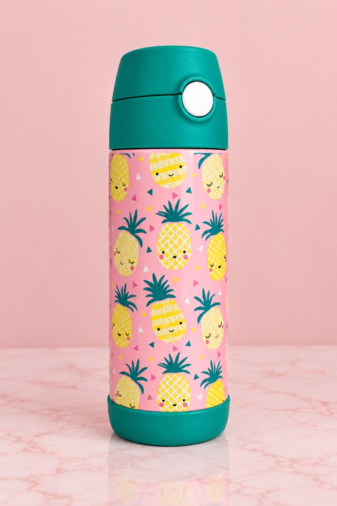 Termo piña rosa 12 Onz.