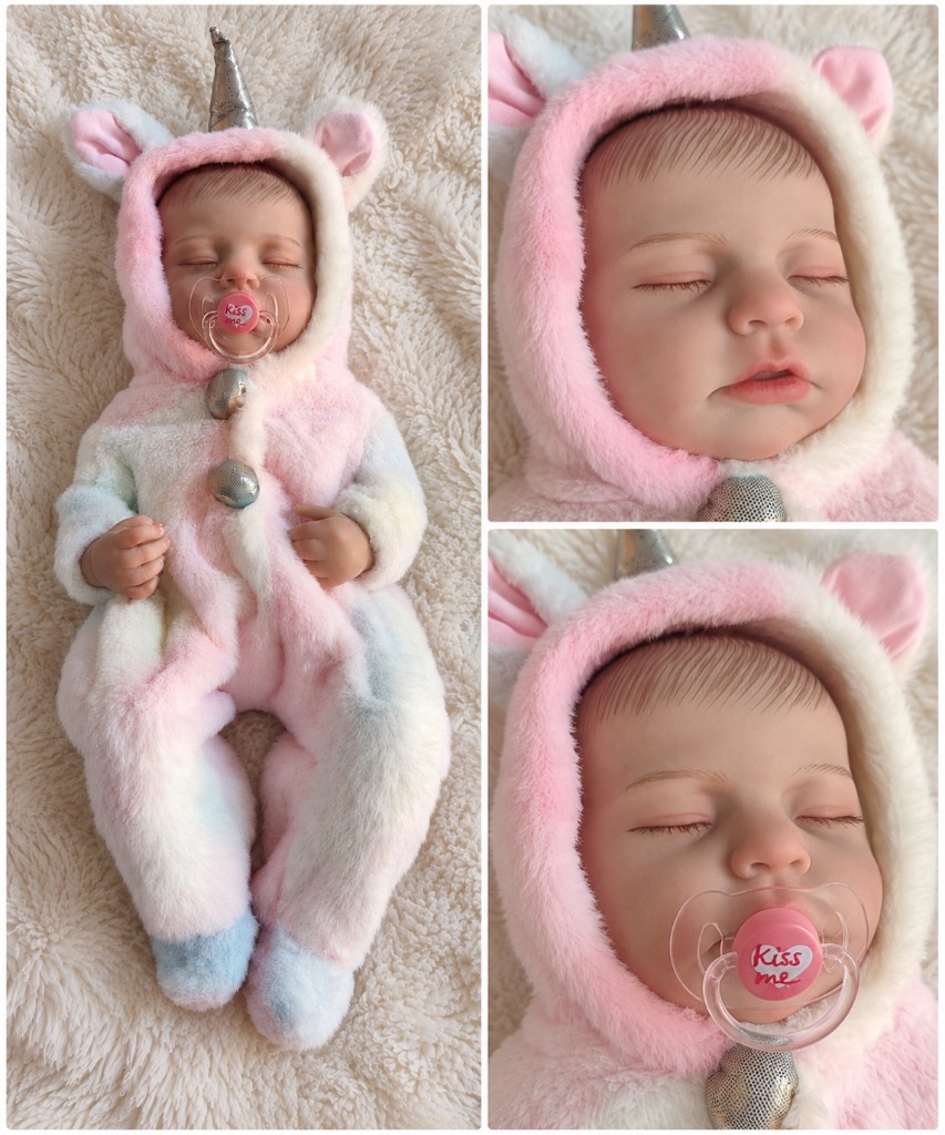 Muñeca Reborn unicornio rosa