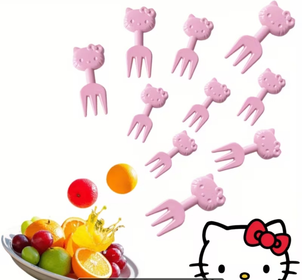 Set pinchos tenedor Hello Kitty