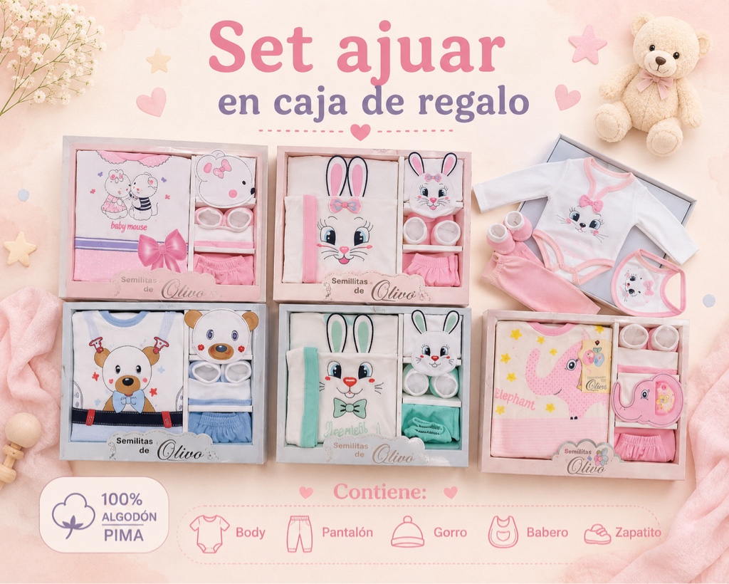 AJUAR EN CAJA PERUANO 5PCS