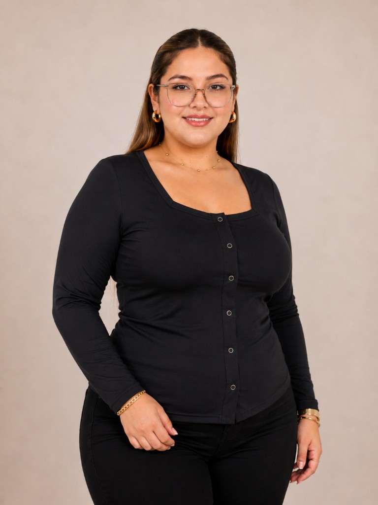 Blusa de dama plus Dama Chic 1437-37