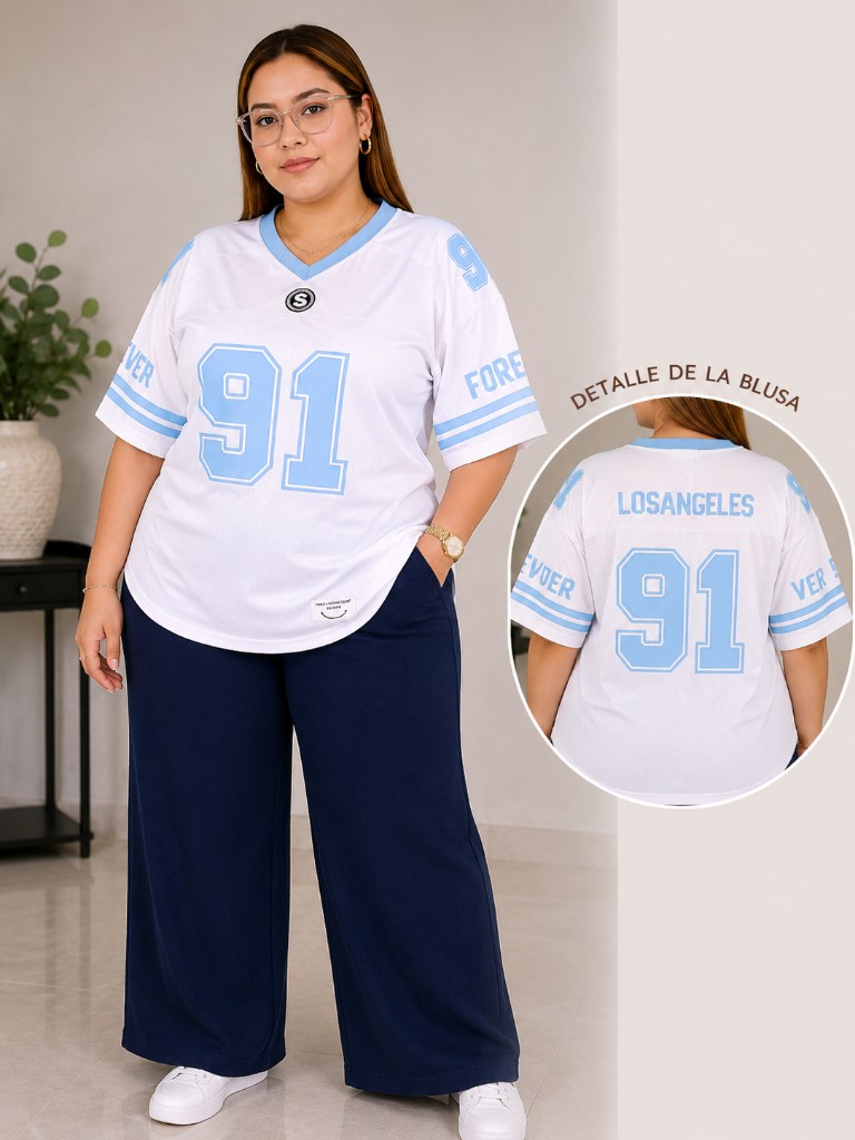 Blusa Dama Forever 91 Beisbolera 0781