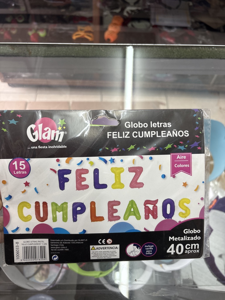 Globo Letra Feliz Cumpleaños Color
