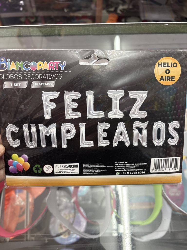 Globo Letra Feliz Cumpleaños Plateado