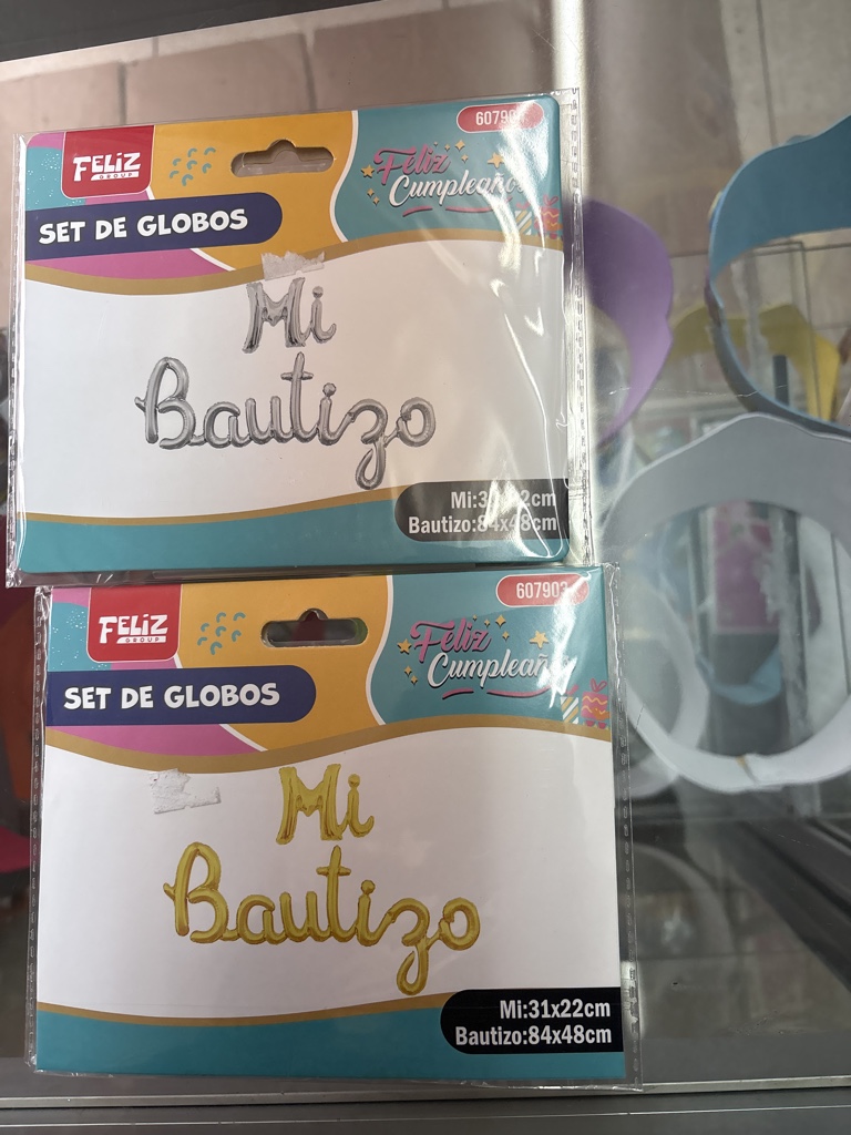Globo Letra Mi Bautizo