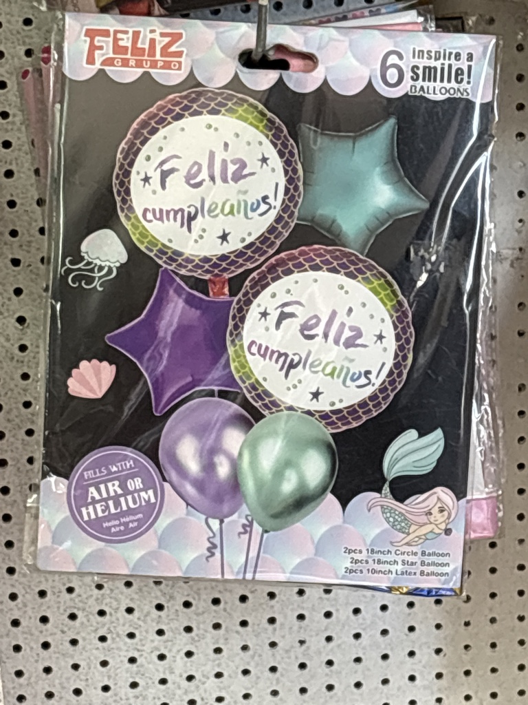 Pack Globo Feliz Cumpleaños/Fiesta