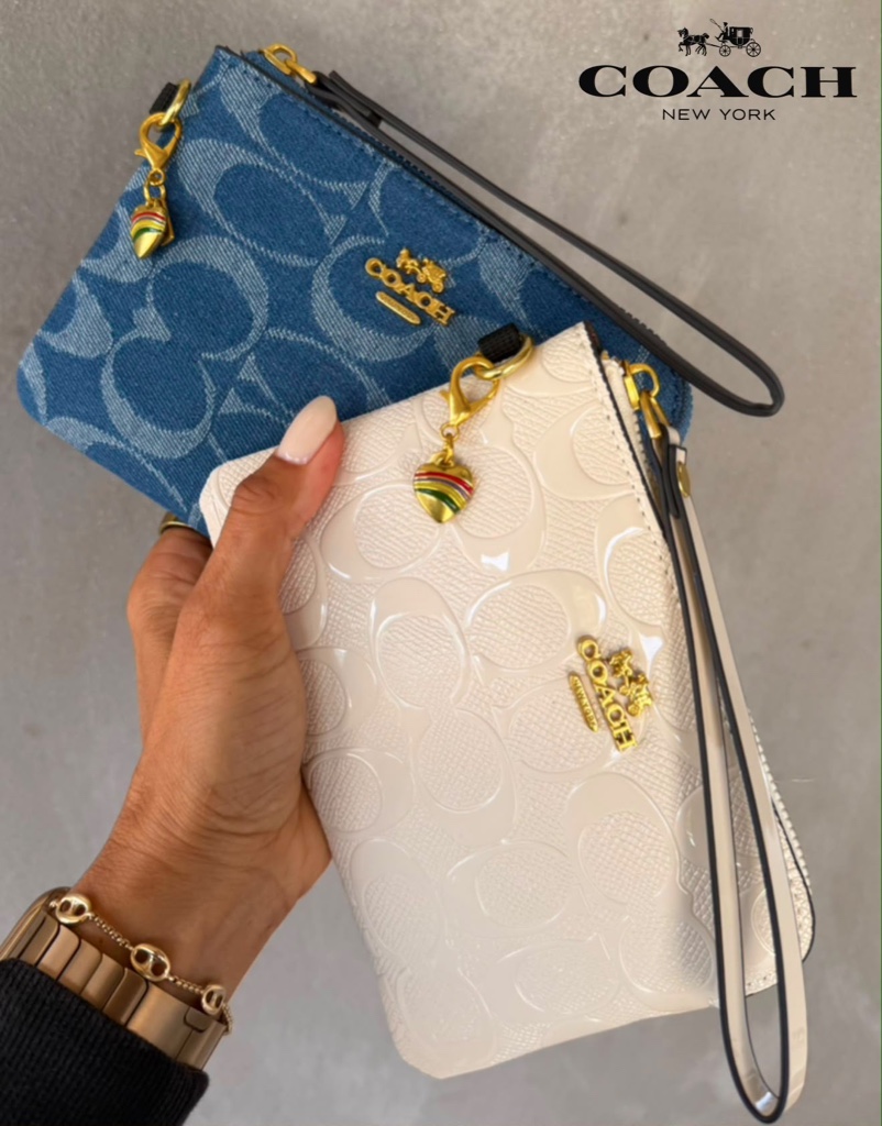 Carteras de Mano Coach azul, blanca y roja
