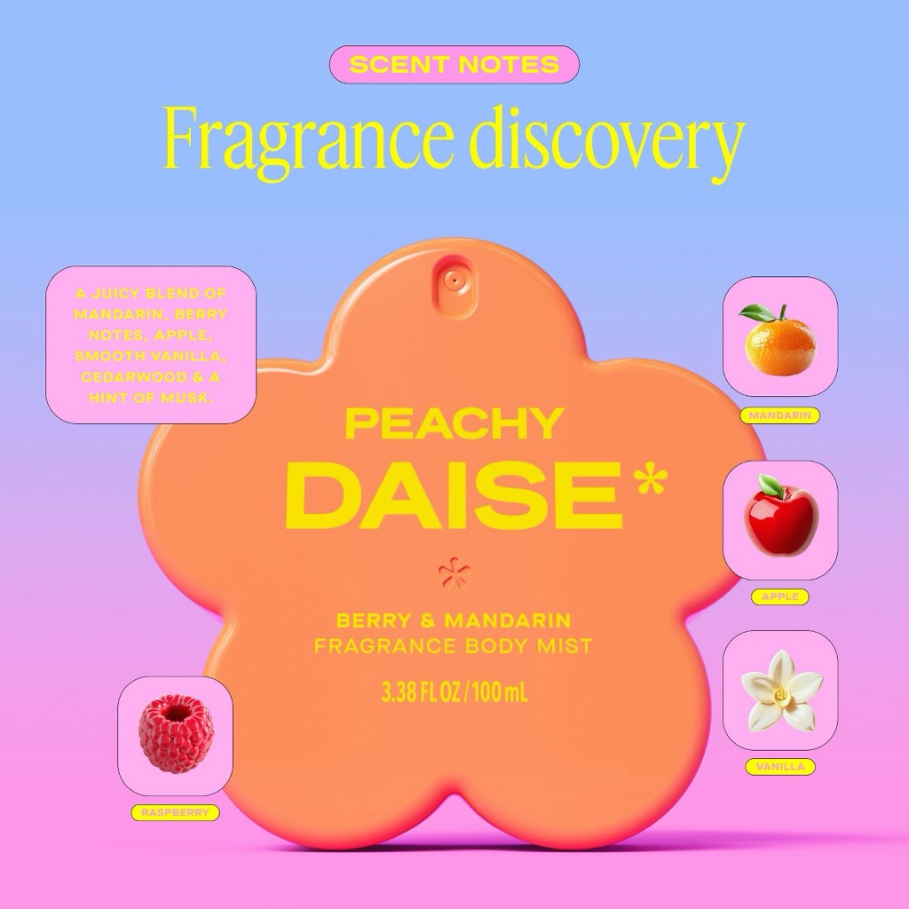 ⭐ Daise Peachy Daise Fragrance Body Mist ✨