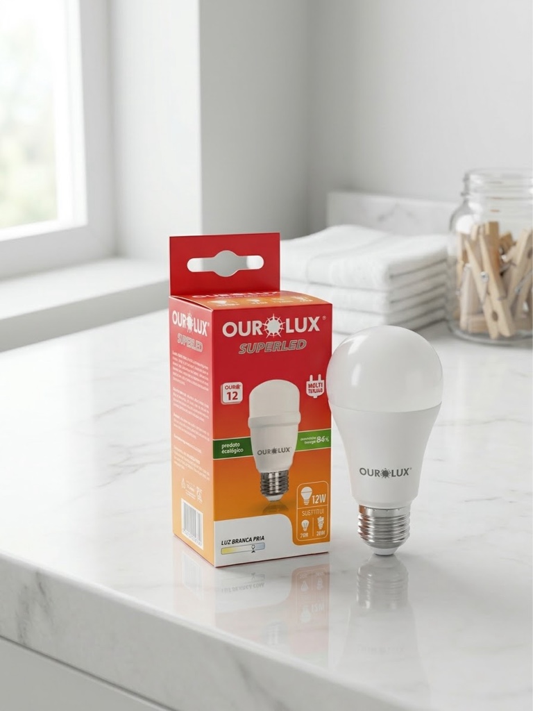 OUR LUX lâmpada LED branca fria 12W