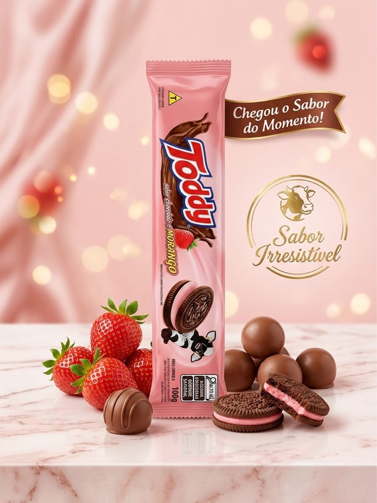 Toddy chocolate morango