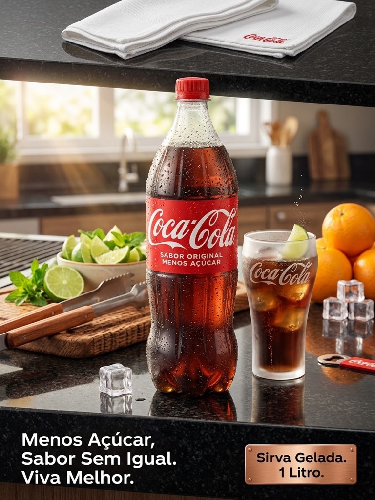 Coca-Cola original menos açúcar 2L