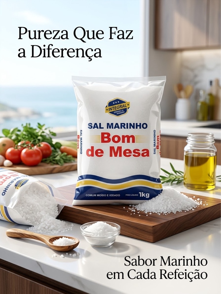 Sal Marinho Bom de Mesa 1kg