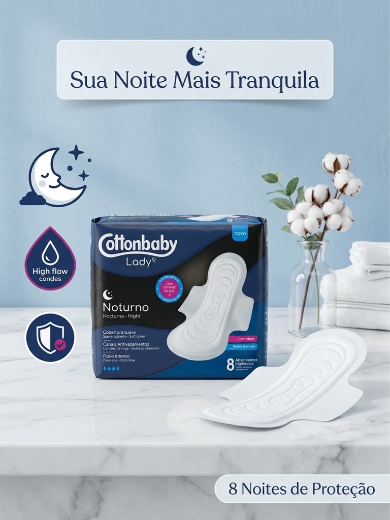 Cottonbaby Noturno absorvente