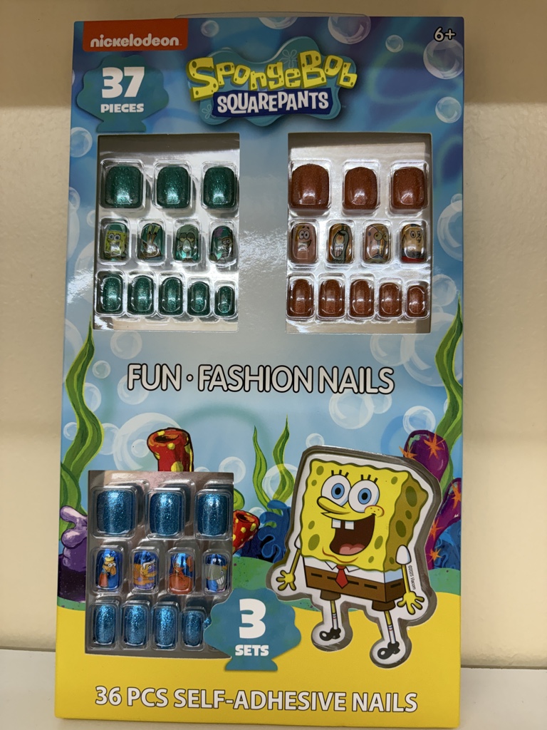 SpongeBob uñas adhesivas