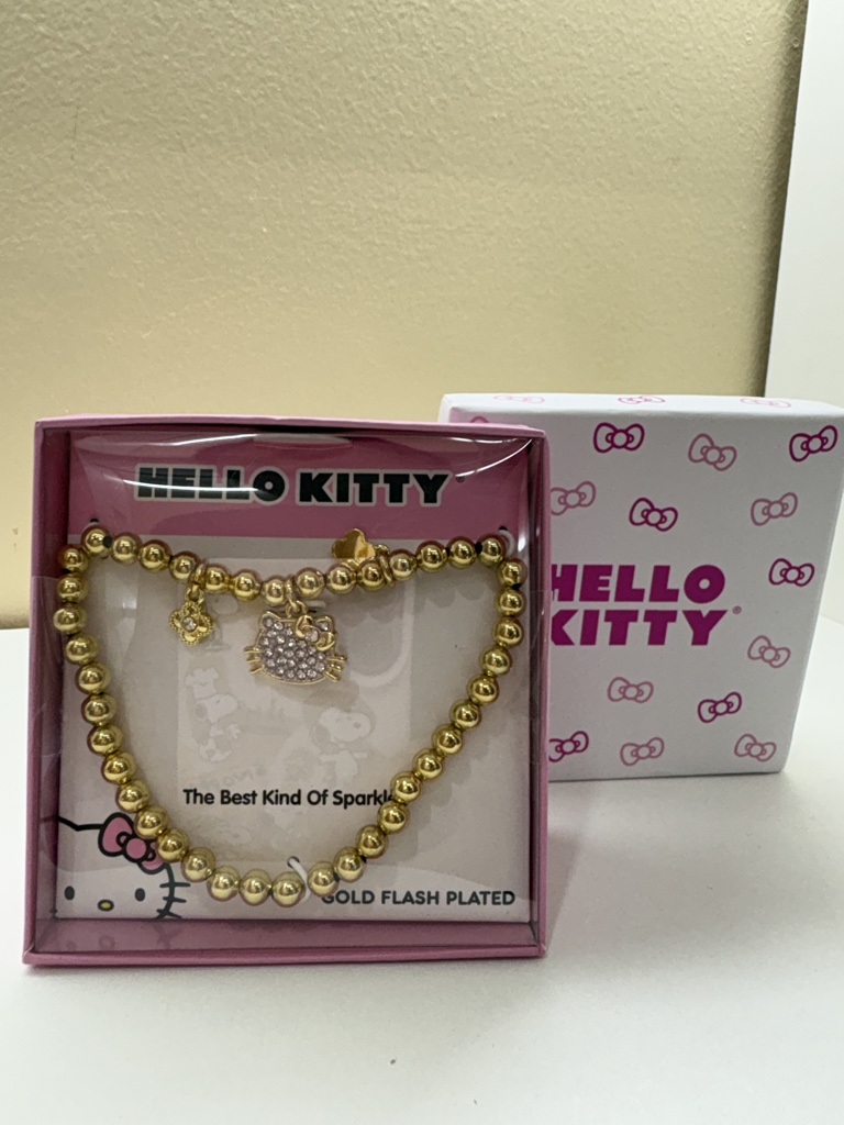 Hello Kitty pulsera dorado