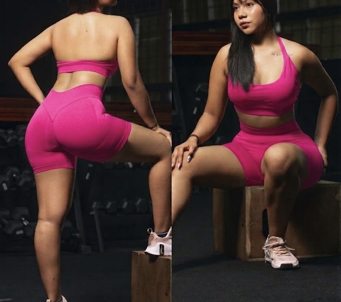 Contour Open Back Set M Rosado