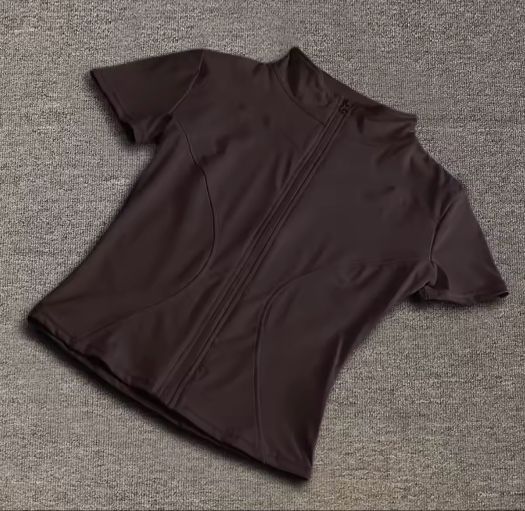 Camisa Deportiva Sculpt Zip M  Café
