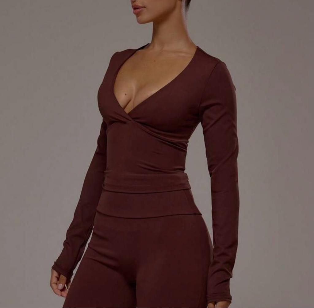 Musera Cross Sculpt Top M Café